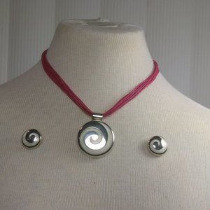 NECKLACE & EARRINGS SET 925 STERLING SILVER "NWOT"